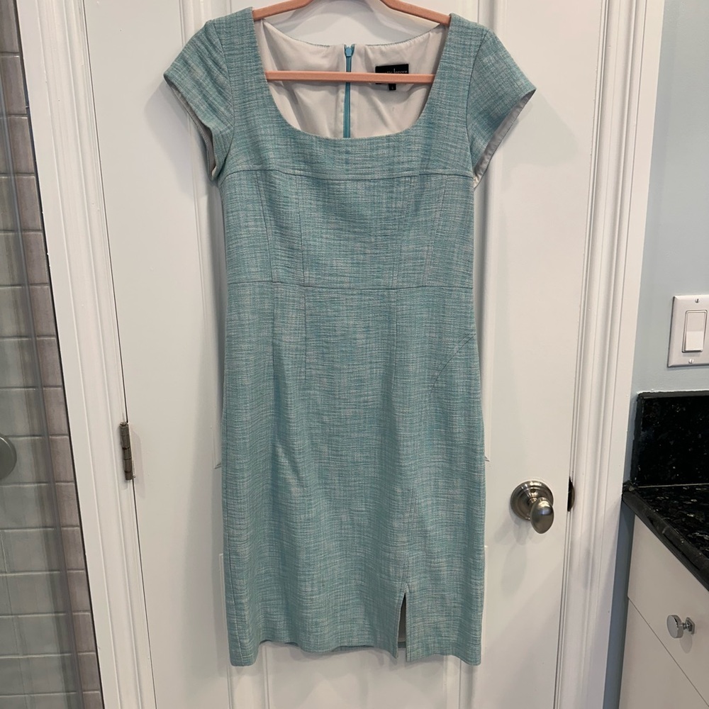 Nanette Lepore dress size 6 turquoise blue short sleeves